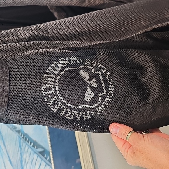 Harley-Davidson Mesh Black and Gray Men's Wille G Skull Riding Biker Jacket 2XL - Picture 5 of 7